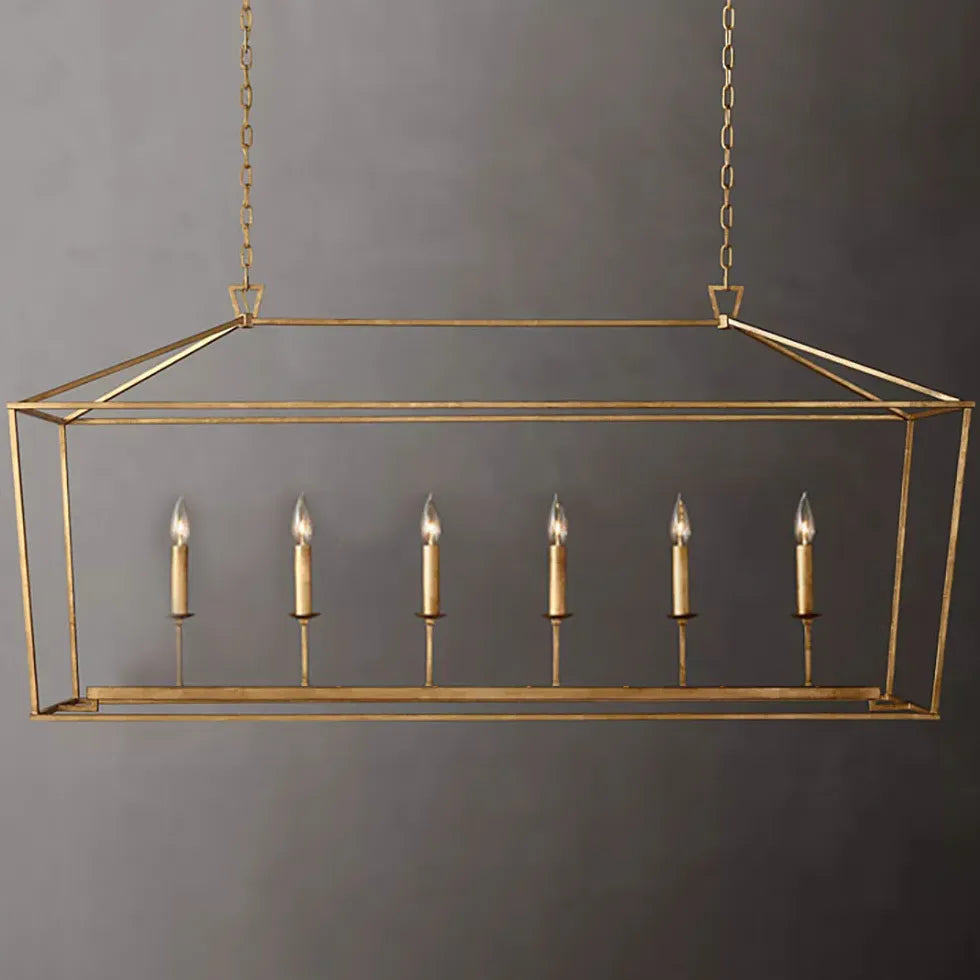 Geometric Cage Candelabra-style Industrial Ceiling Light