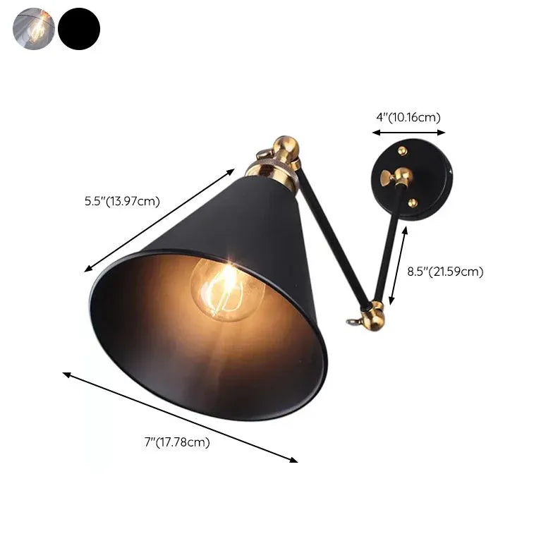 Nachttisch Wandleuchte nordisch modern faltbarer Arm