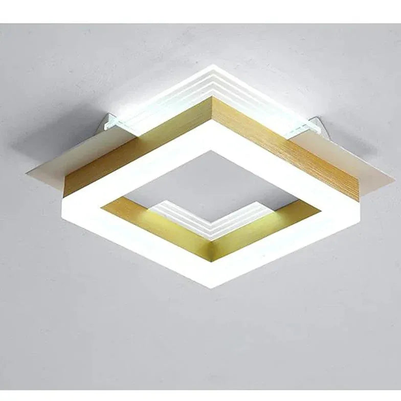 Square Gold Modern Corridor Ceiling Light