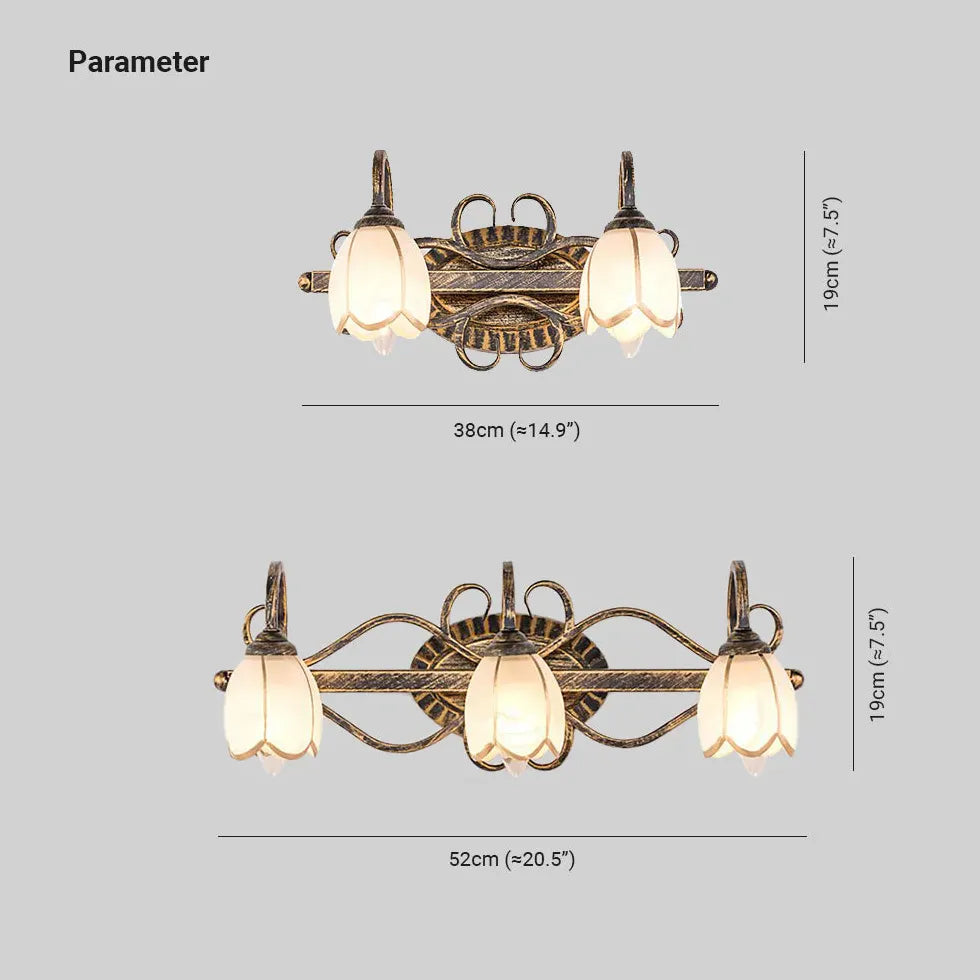 Wandleuchter Messing im amerikanischen Vintage LED Stil