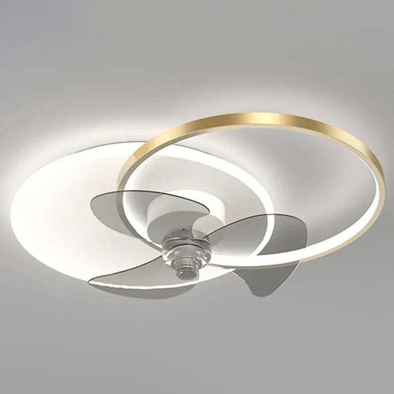 Gekreuzter Ringdesign LED -Schlafzimmer Lüfterlicht