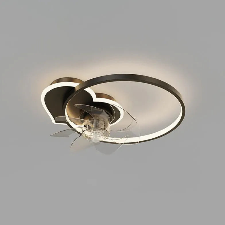 Double Ring Modern LED Ceiling Fan Light