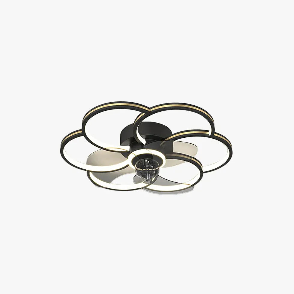 Flower-shaped Design LED Modern Ceiling Fan Light