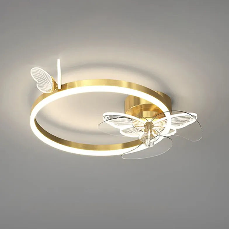 Flower-shaped Design LED Modern Ceiling Fan Light