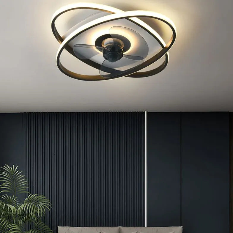 Cross Oval Design LED Modern Deckenventilator Licht