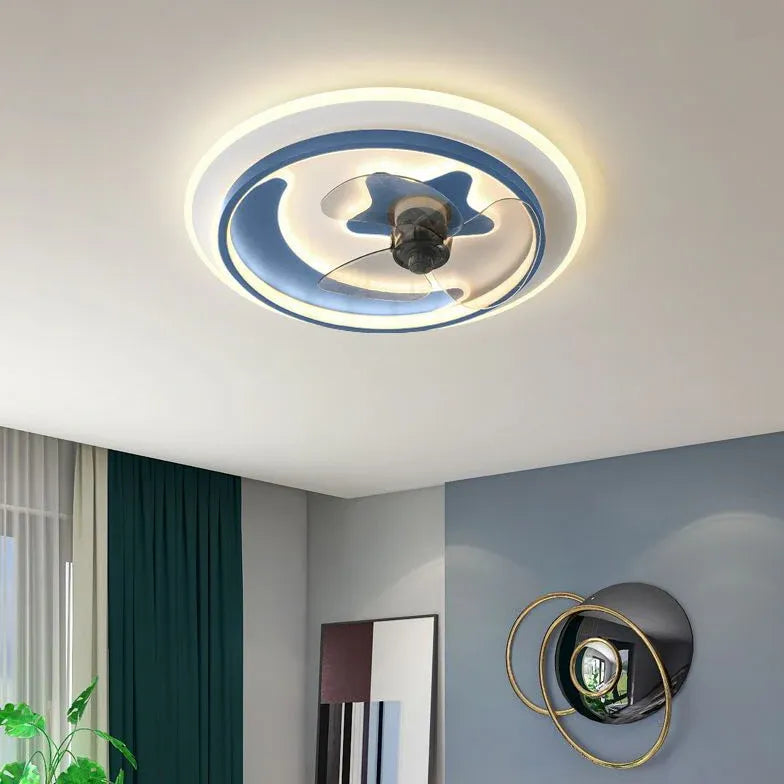 Cross Oval Design LED Modern Deckenventilator Licht