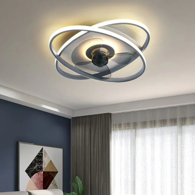 Cross Oval Design LED Modern Deckenventilator Licht