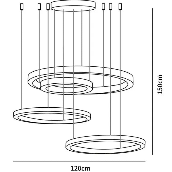 Gold LED Multi-Light-Rund-Design-Anhänger Licht