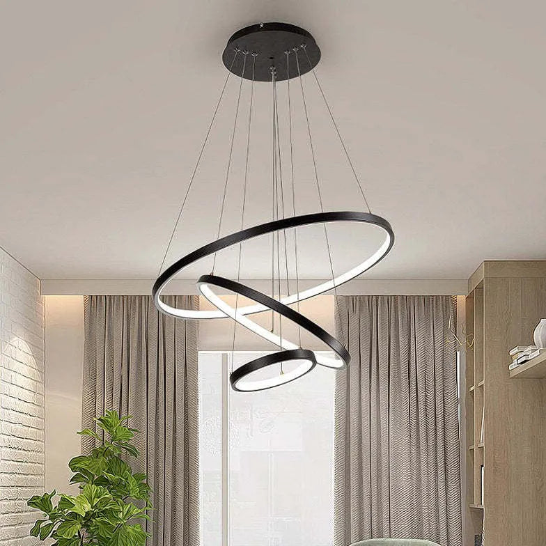 Multi-Layer Ring Design Modern LED Pendant Light