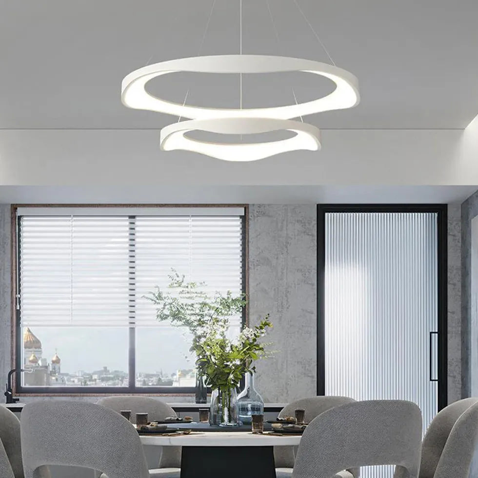 Ringförmige Metall-Acryl-LED-Wohnzimmer-Anhänger Licht