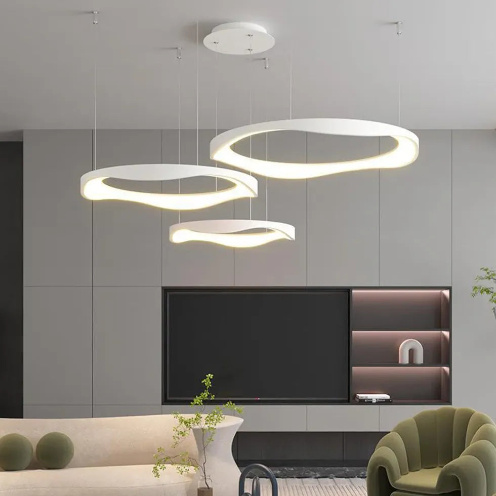 Ringförmige Metall-Acryl-LED-Wohnzimmer-Anhänger Licht