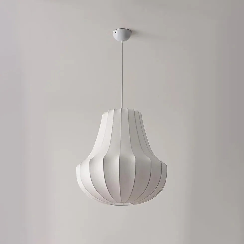 White Metal Silk Modern Pendant Light