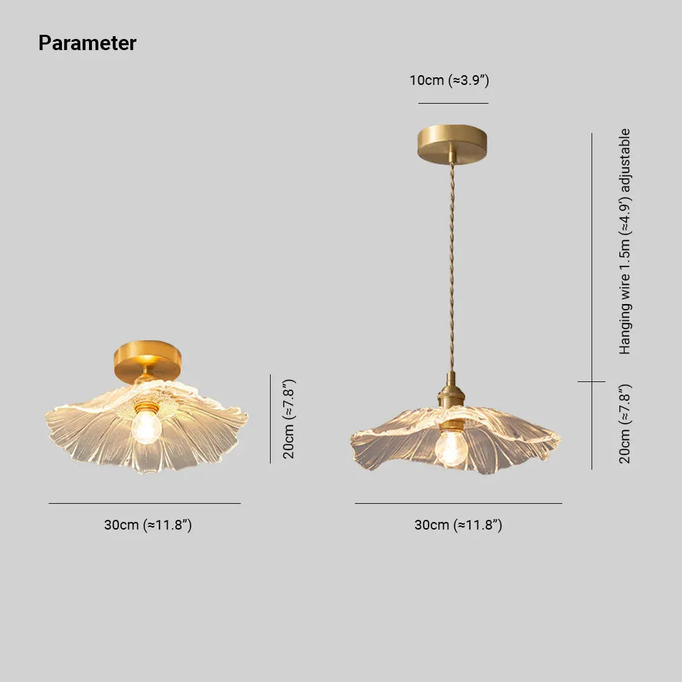 Ausgefallene Deckenleuchten Flur Nordisch schlicht Lotosglas - Clowas.de