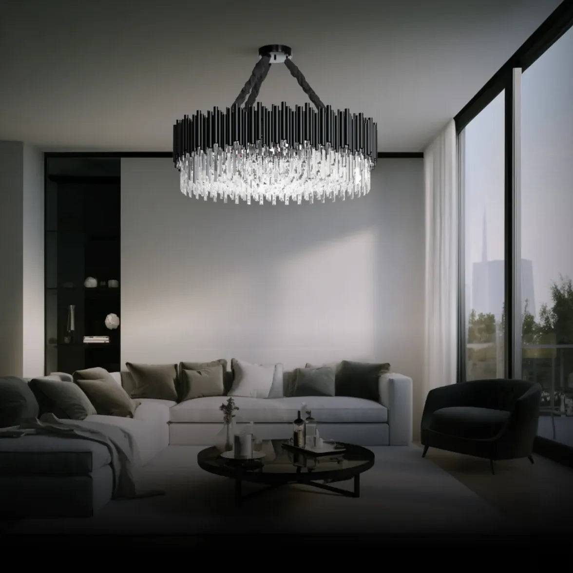 Ausgefallene Pendelleuchte in schwarzem nordischen Luxusdesign - Clowas.de