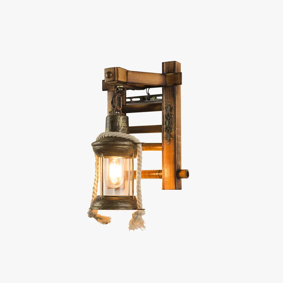 kerosene Wooden Vintage Wall Lights