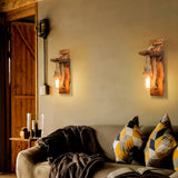 Wooden Rope Industrial Wall Lights