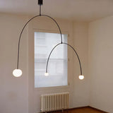 Black Curved Frame Modern Minimalist Pendant Light