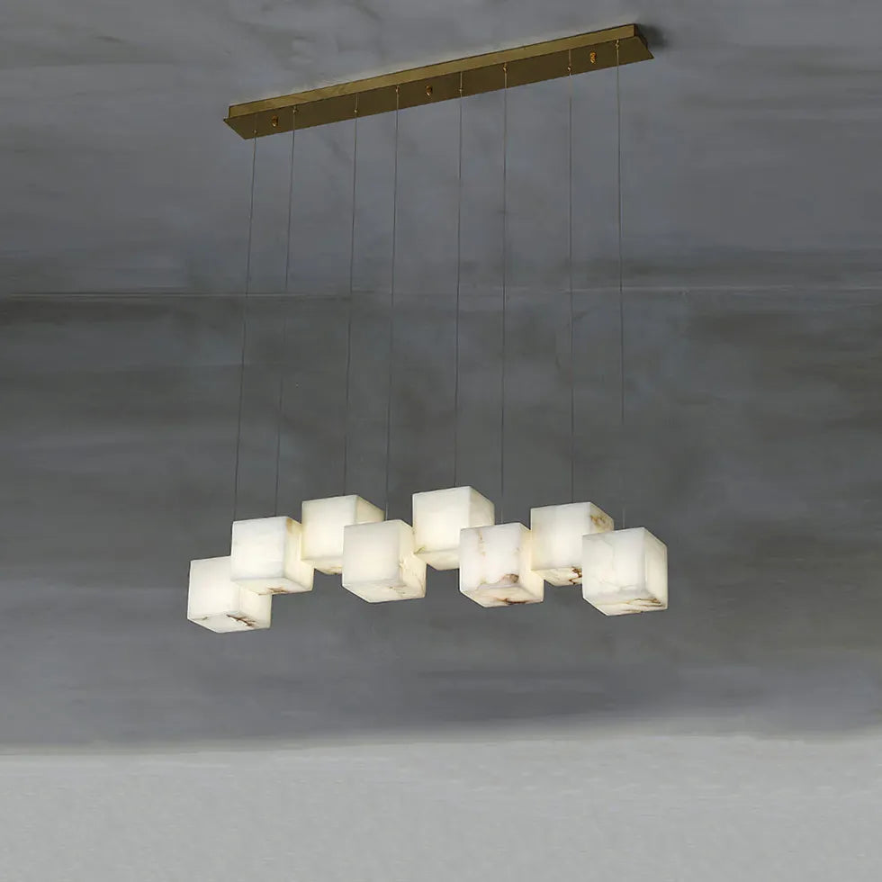 Geometric Cube Modern LED Dining Room Pendant Light