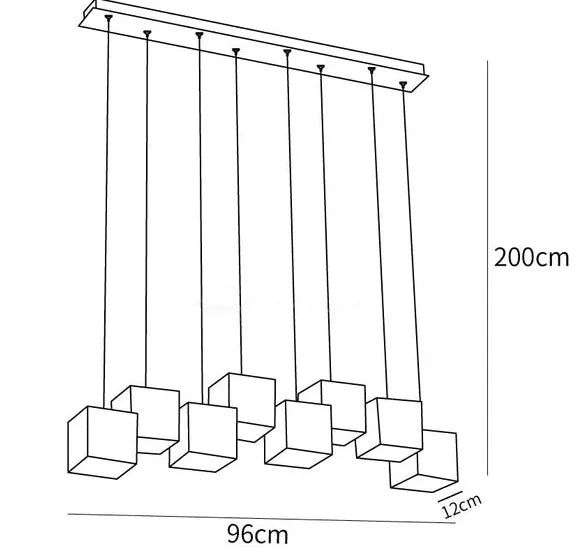 Geometrischer Würfel moderner LED Esszimmer Anhänger Licht