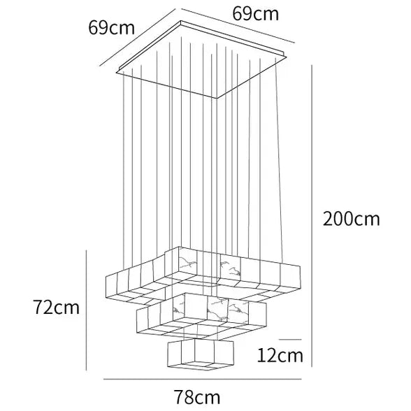 Geometrischer Würfel moderner LED Esszimmer Anhänger Licht