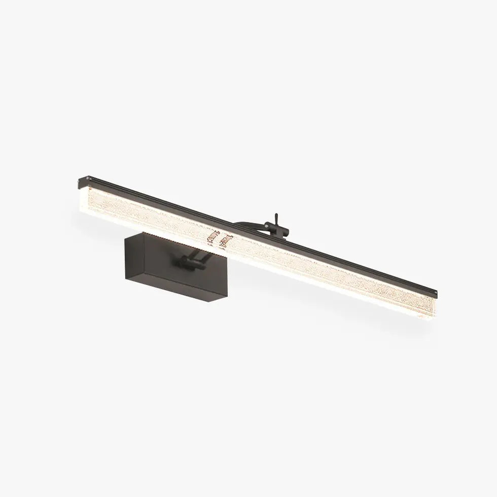 Bad Wandleuchte schwarz mit Kristallstreifen Design - Clowas.de
