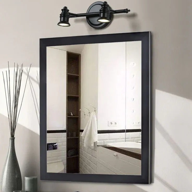 Badezimmer Wandleuchte schwarz im retro minimalistischen Stil - Clowas.de