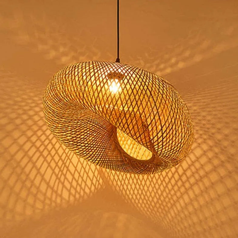 Bamboo Woven Rattan Dining Decorative Pendant Light