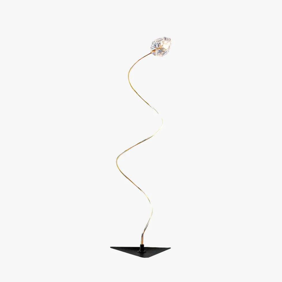 Elegant Glass Flower Outdoor Floor lamps