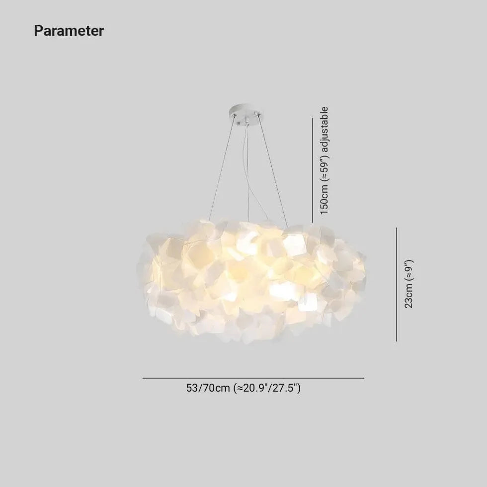 Petal-Shaped PVC Modern Bedroom Pendant Light