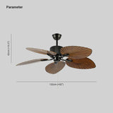 Vintage Five-Leaf Plant Leaf Design Ceiling Fan