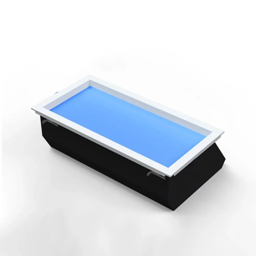 Rechteckige Deckenleuchte LED mit eingebautem minimalistischen Panel - Clowas.de