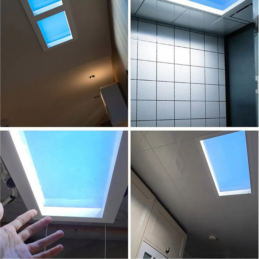 Rechteckige Deckenleuchte LED mit eingebautem minimalistischen Panel - Clowas.de