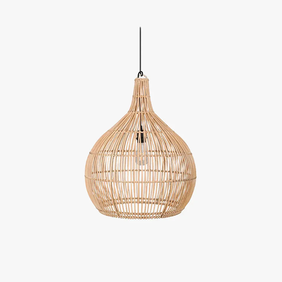 Boho Pendelleuchte Nordisch Modern Einfach Bambus Rattan - Clowas.de