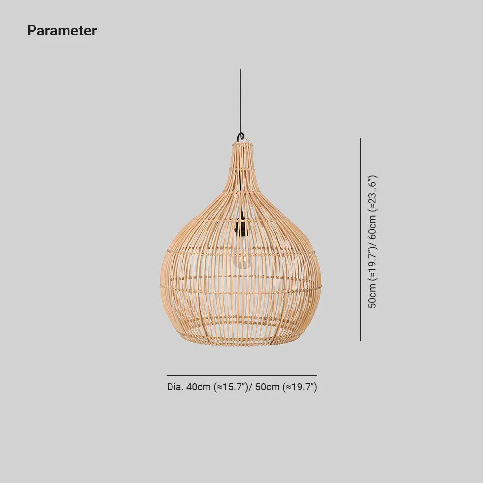 Boho Pendelleuchte Nordisch Modern Einfach Bambus Rattan - Clowas.de