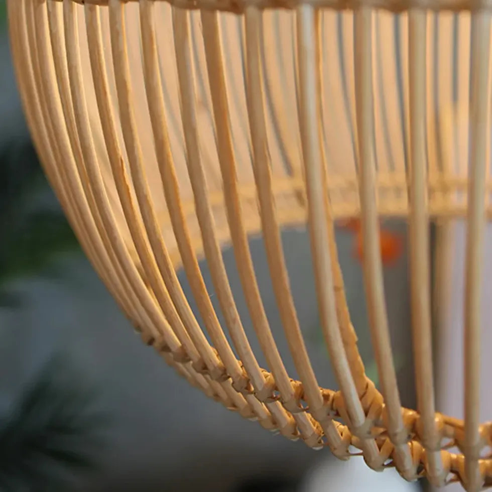 Boho Pendelleuchte Nordisch Modern Einfach Bambus Rattan - Clowas.de