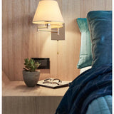 Beige Conical Single Arm Wall Lamp