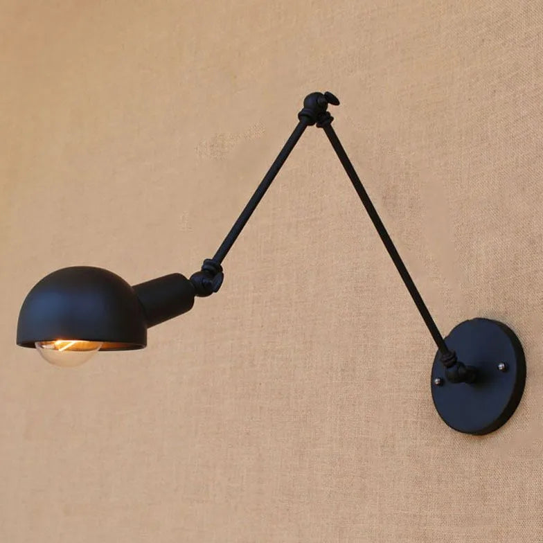 Adjustable Black Reading Wall Light