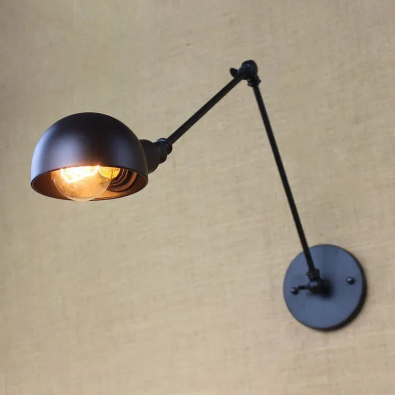 Adjustable Black Reading Wall Light