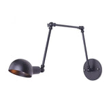 Long Arm Adjustable Black Industrial Wall Lights