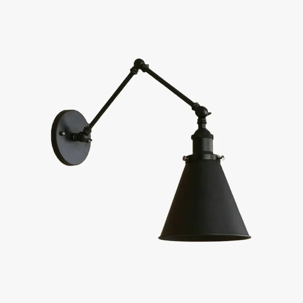 Cone Lampshade Swing Arm Vintage Wall Lights