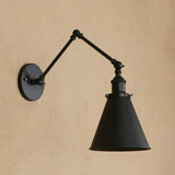 Cone Lampshade Swing Arm Vintage Wall Lights