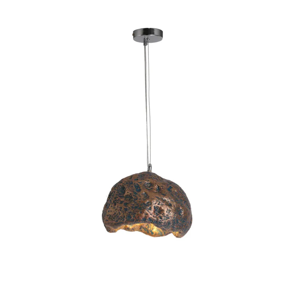 Faux Stone Resin Single Bedroom Pendant Light