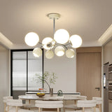 Two Tone Multi-Ball Radial Chandelier