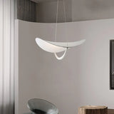 Curved Blades Bedroom White Pendant Light