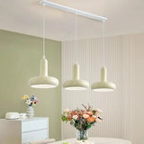 Sleek Rounded Design White Dining Pendant Light