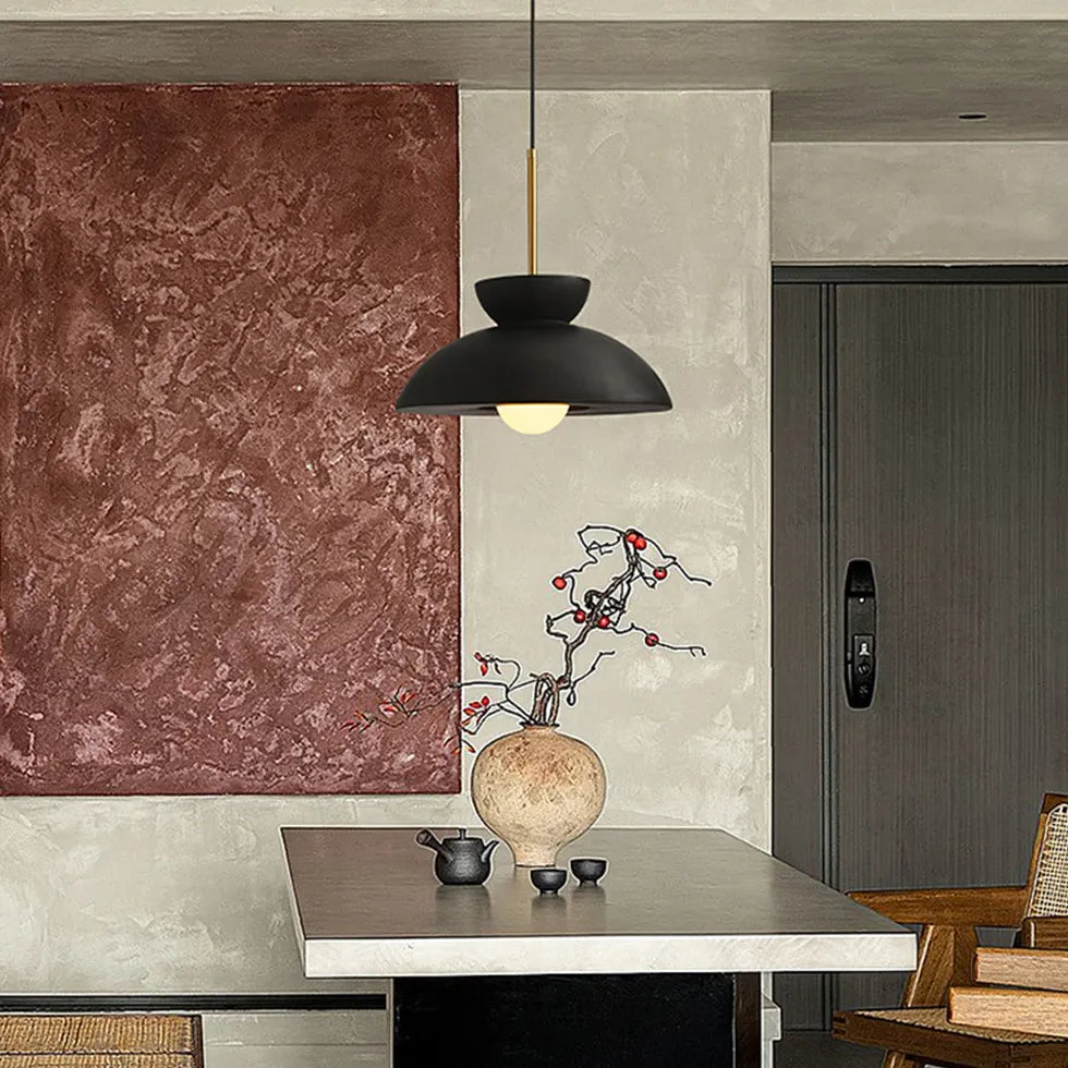 Red Frosted Modern Dining Room Pendant Light