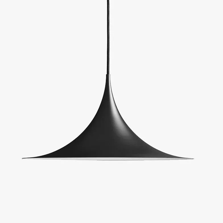 Trumpet-Shaped Modern Black LED Pendant Light