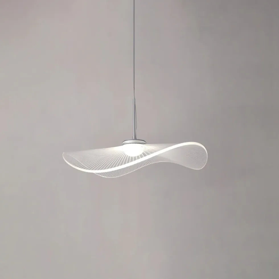 Lotus Leaf-shaped Modern White Acrylic Pendant Light