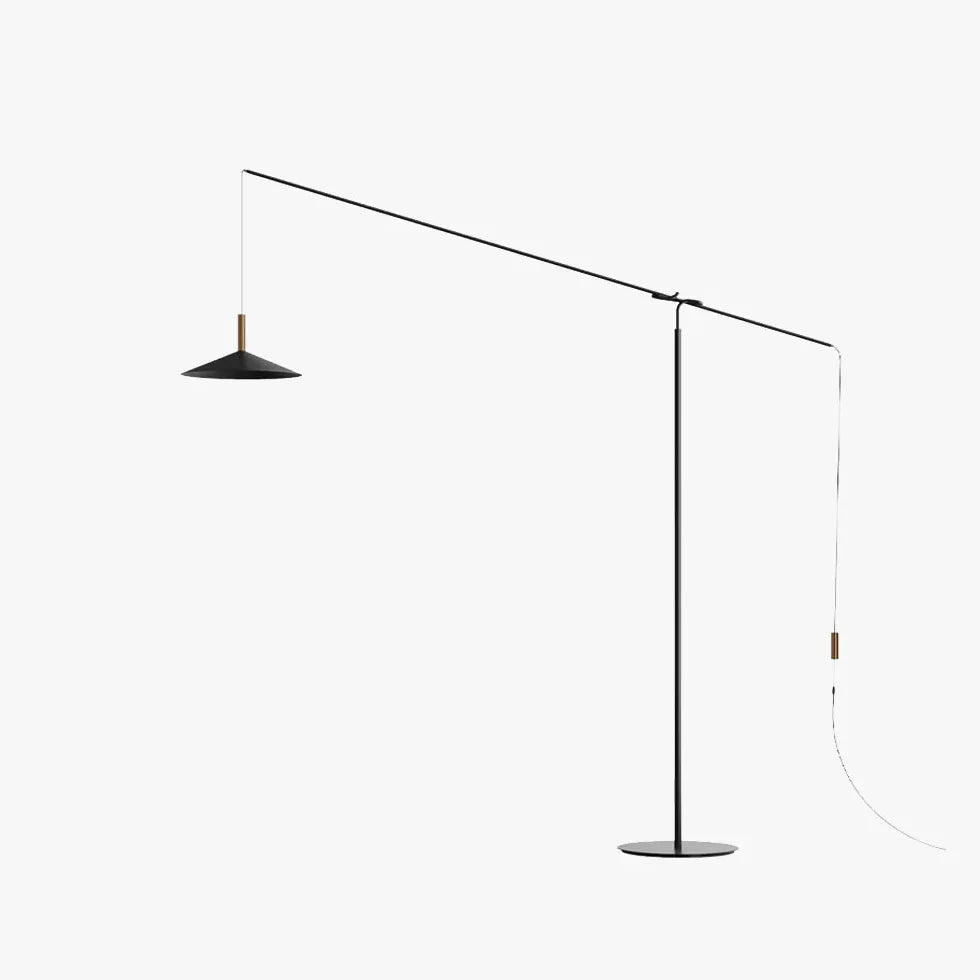 Cantilever Black Minimalist Plug-in Stehlampe