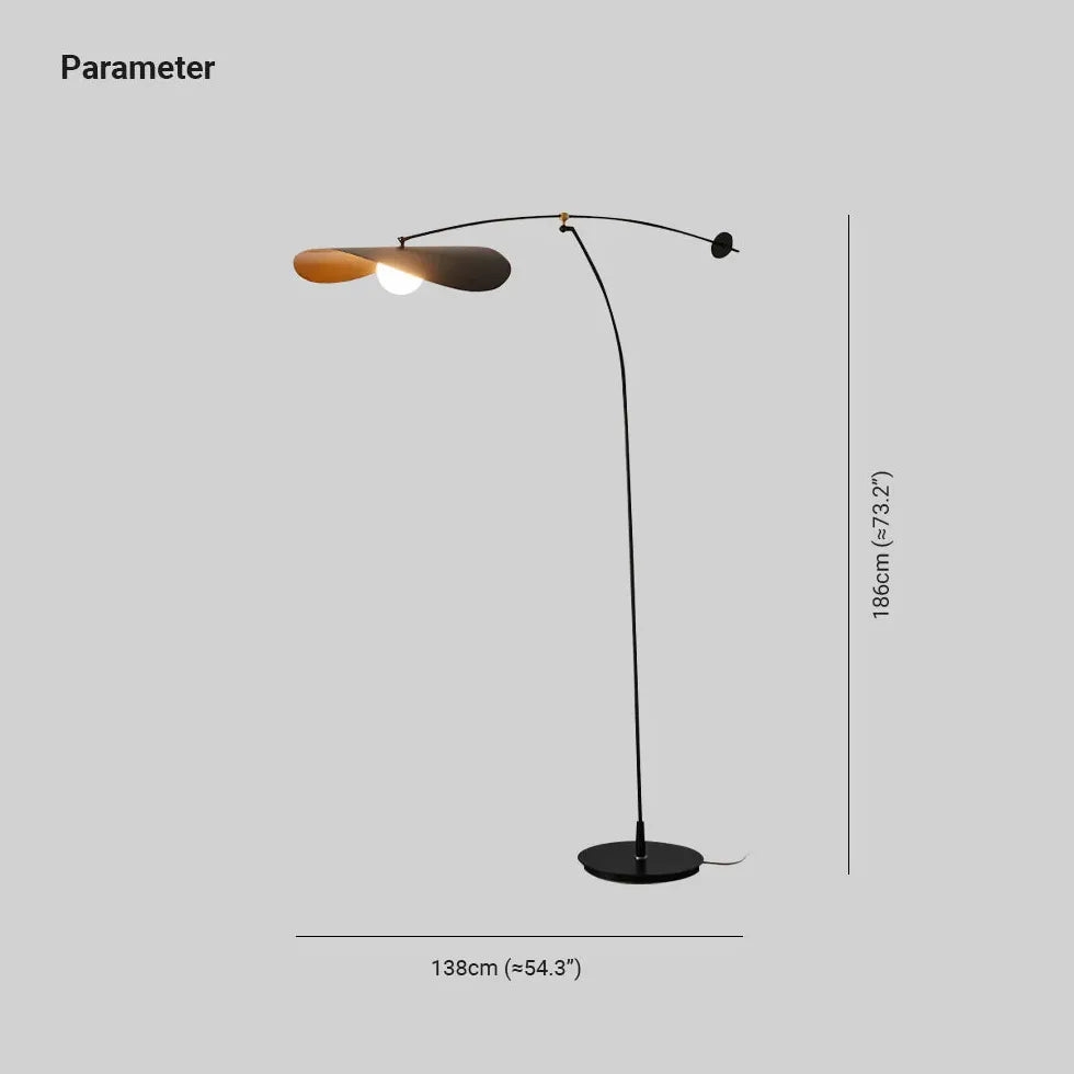 Verstellbare bogenförmige moderne Stehlampe